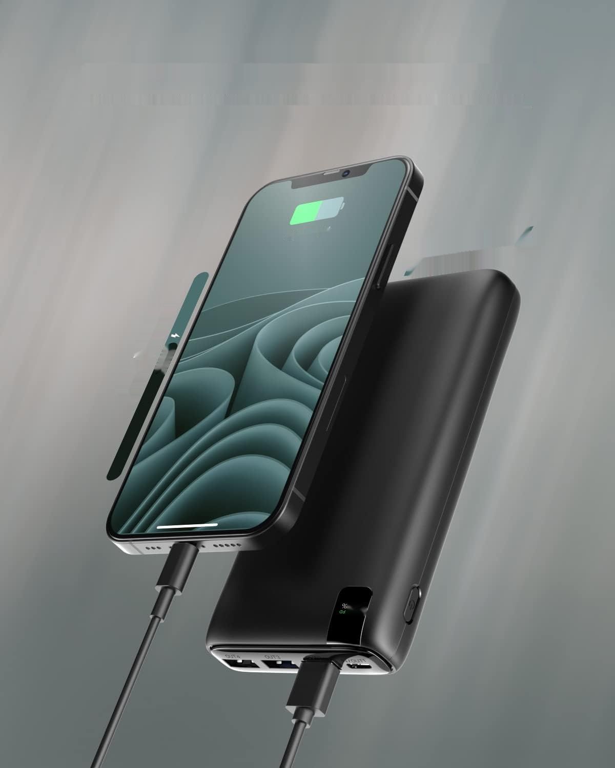 A Addtop Power Bank 26800 mAh, 22,5 W, USB-C, PD 20 W, 4 Porty.