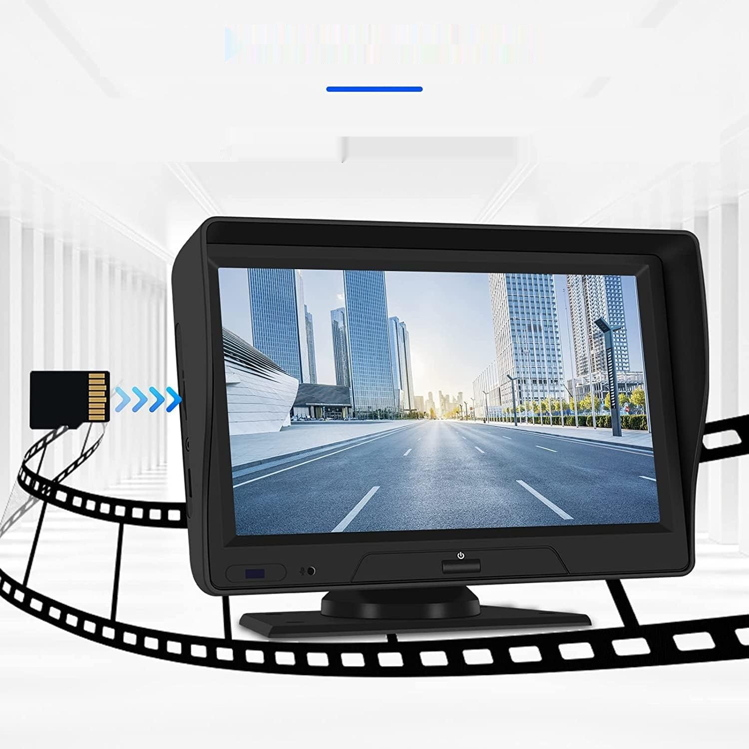 CAMECHO Carplay Bezprzewodowy Android 7&quot; LCD, DVR, kamera cofania, FM 7-32V