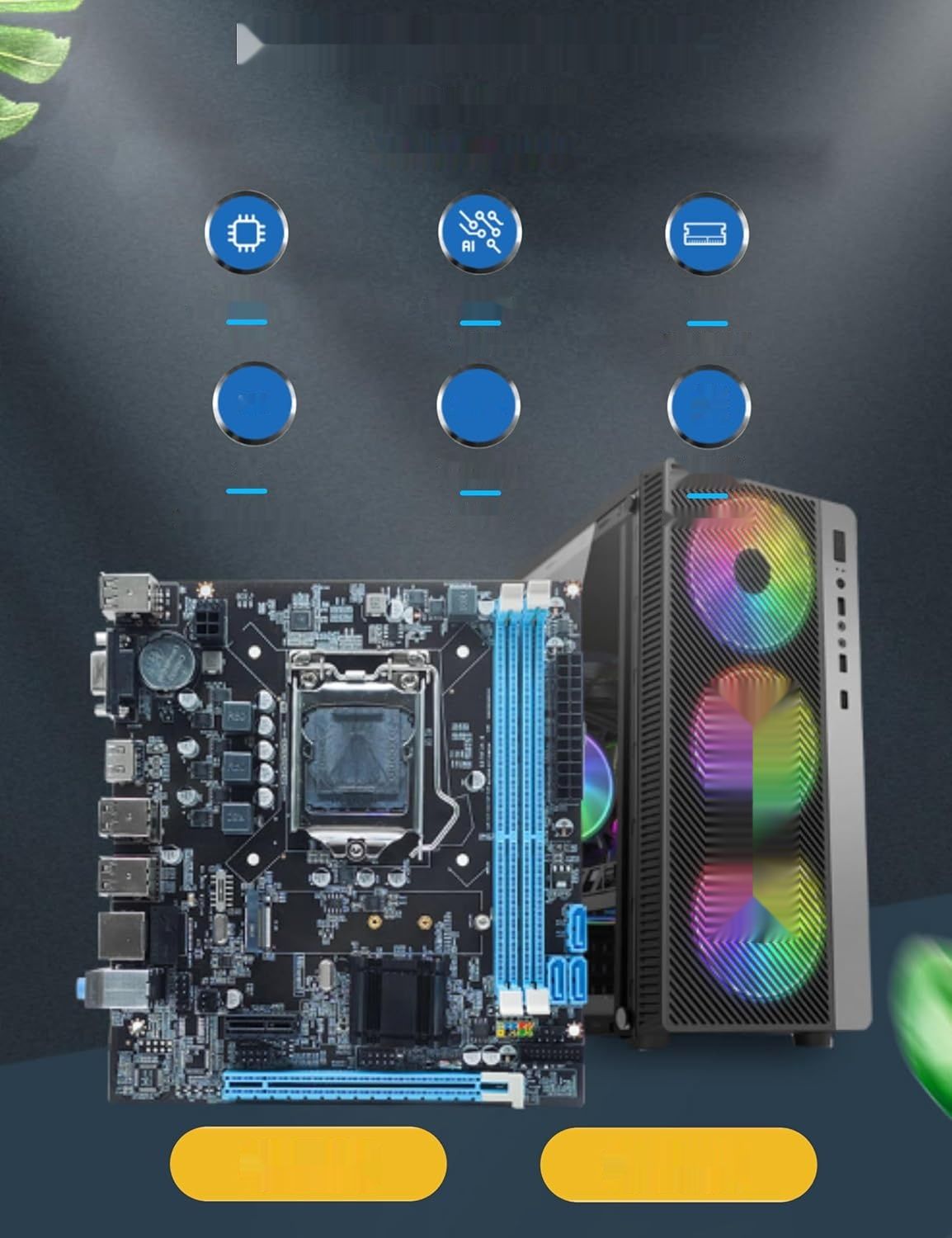 Sxhlseller H61 Micro ATX, LGA 1155, DDR3, M.2 NVMe, HD VGA для LGA1155 I3 I5 I7