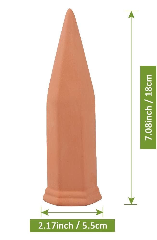 WUJUN Kolce do podlewania roślin, samonawadniające z terakoty (9 szt.)