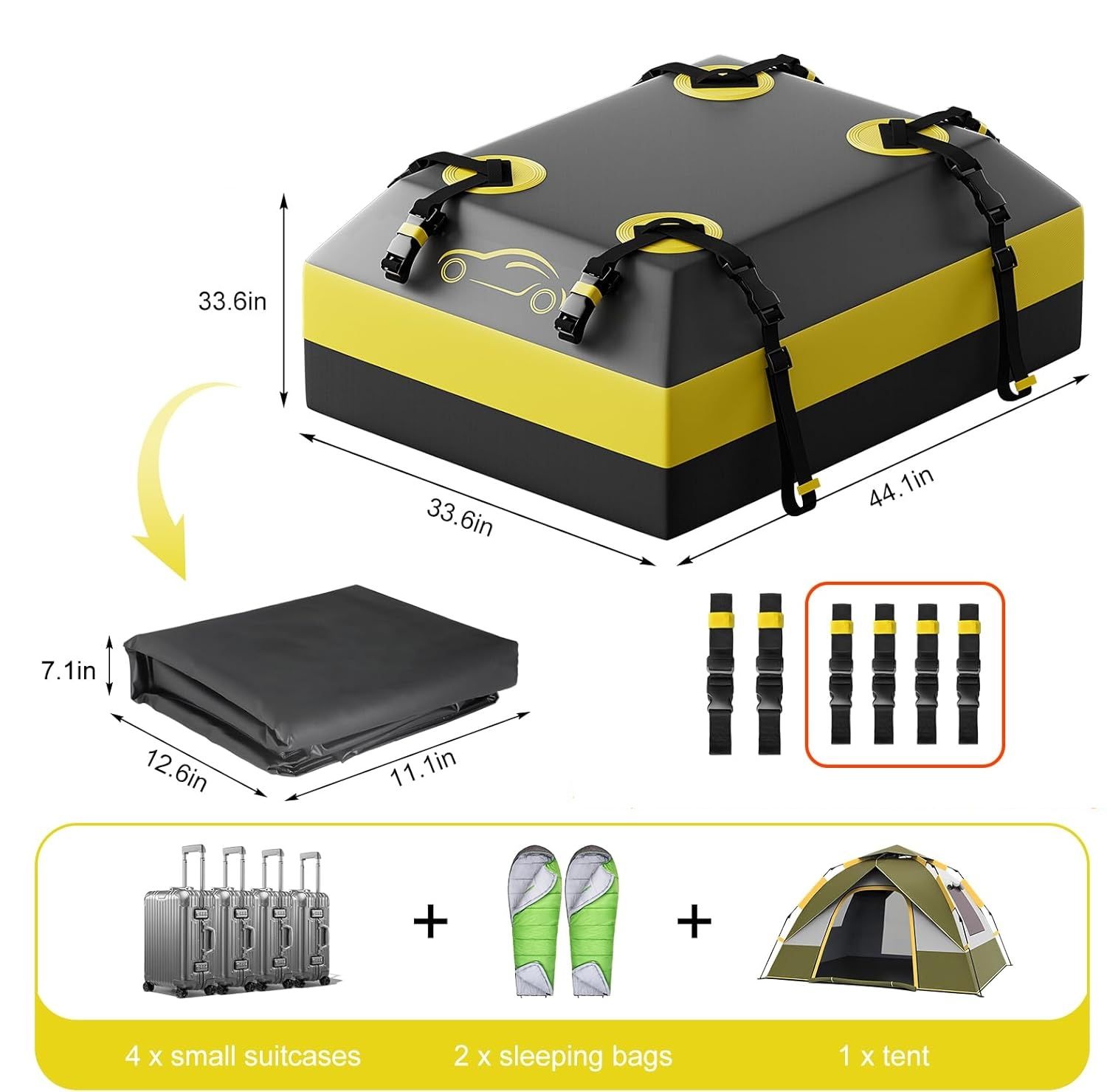 ISOPHO Roof Bag, torba dachowa 15 stóp³, wodoodporna, składana.