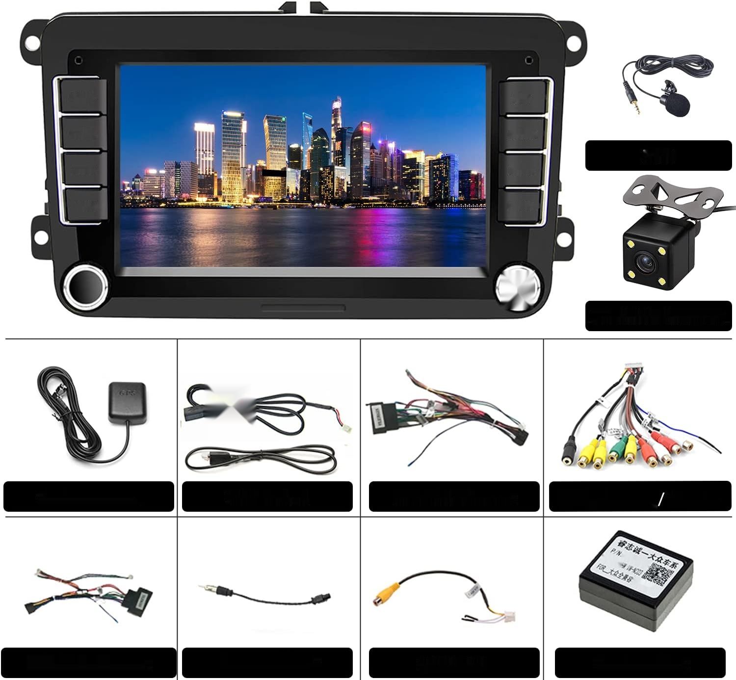 CAMECHO Radio Samochodowe VW Golf 5 6 Skoda Polo, 7&quot; Ekran, WiFi, USB