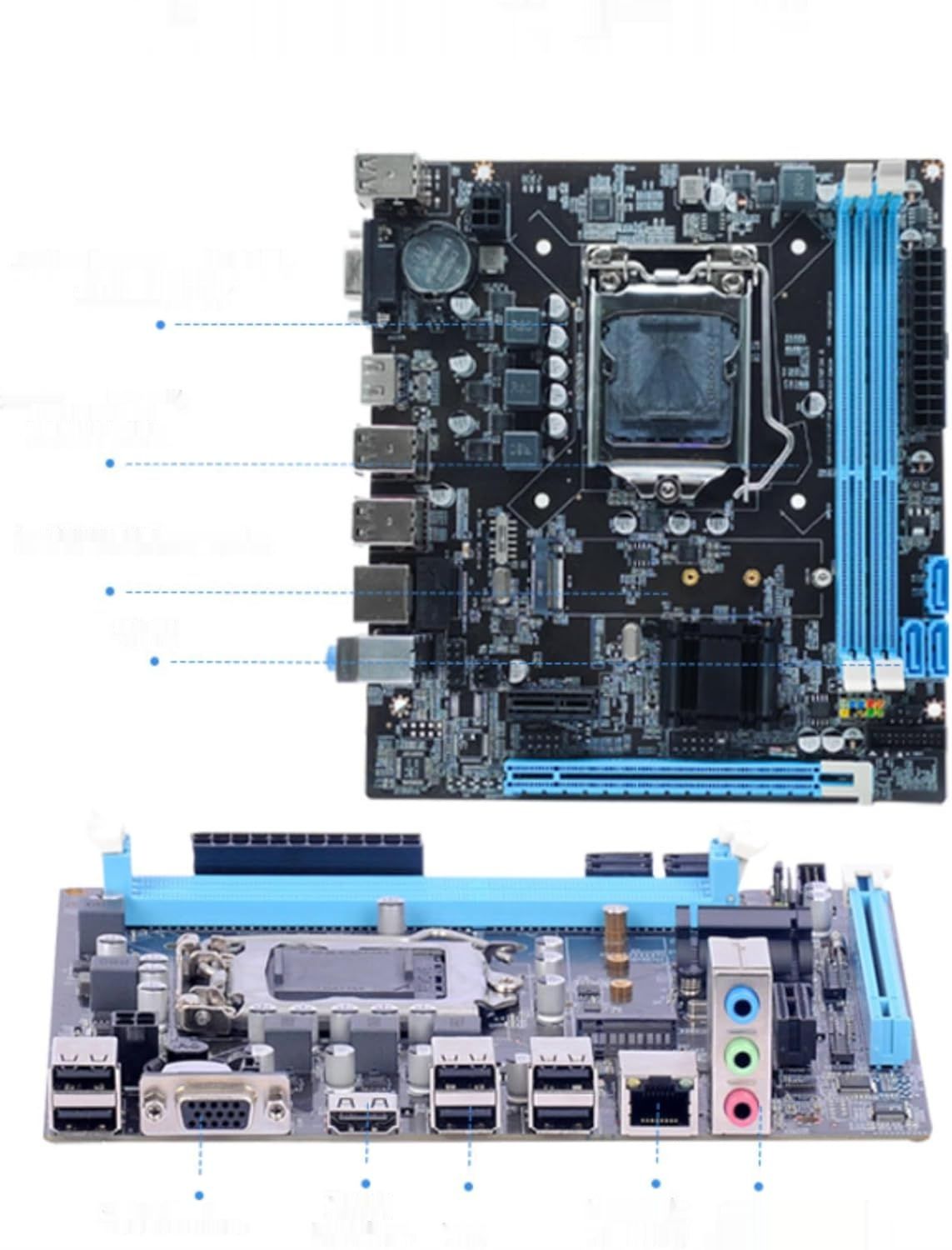 Sxhlseller H61 Micro ATX, LGA 1155, DDR3, M.2 NVMe, HD VGA для LGA1155 I3 I5 I7