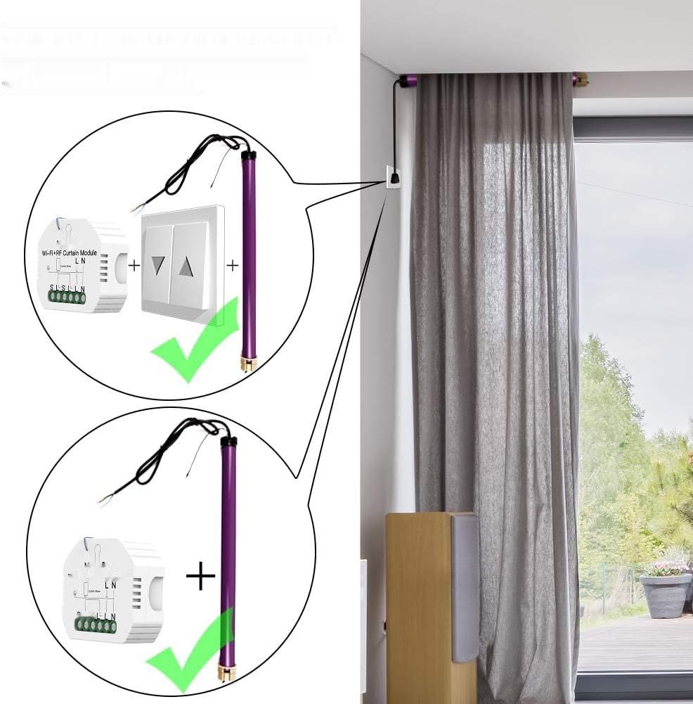 MoesGo Wlan 2,4 GHz Alexa Smart przełącznik rolety, moduł RF433, ilość: 3