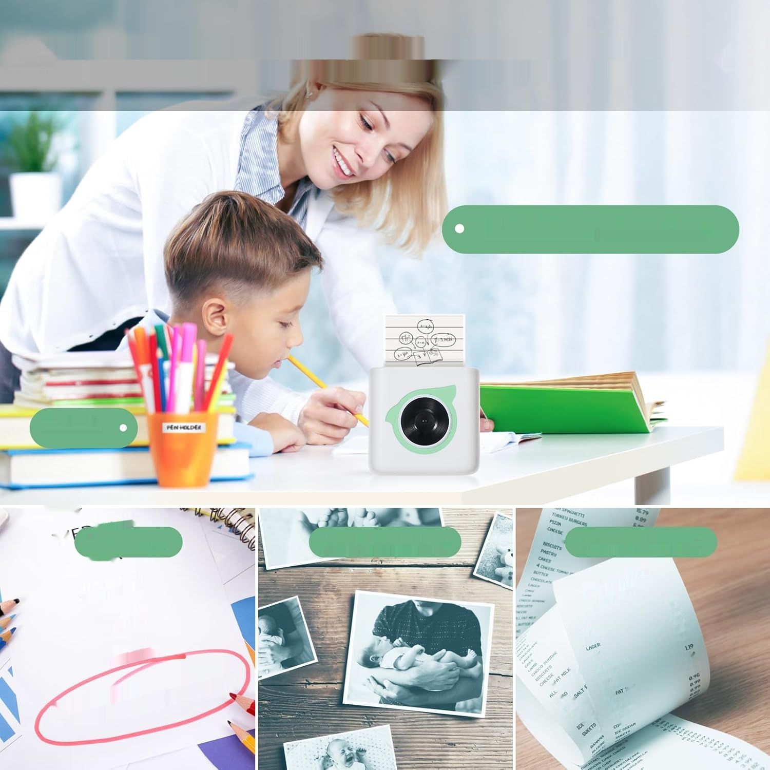 Bisofice L8 Mini Drukarka Fotograficzna: kompaktowa, bez tuszu, Bluetooth.