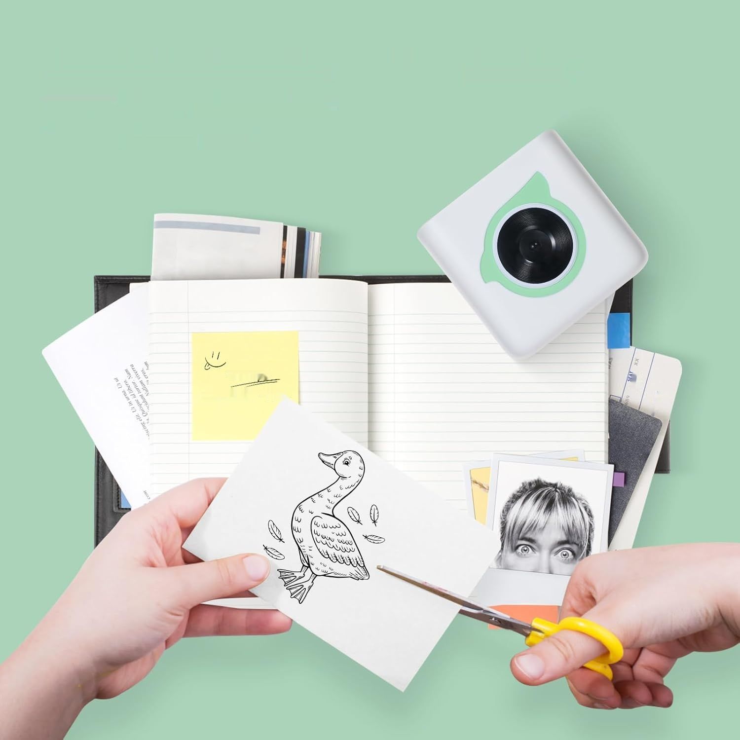Bisofice L8 Mini Drukarka Fotograficzna: kompaktowa, bez tuszu, Bluetooth.