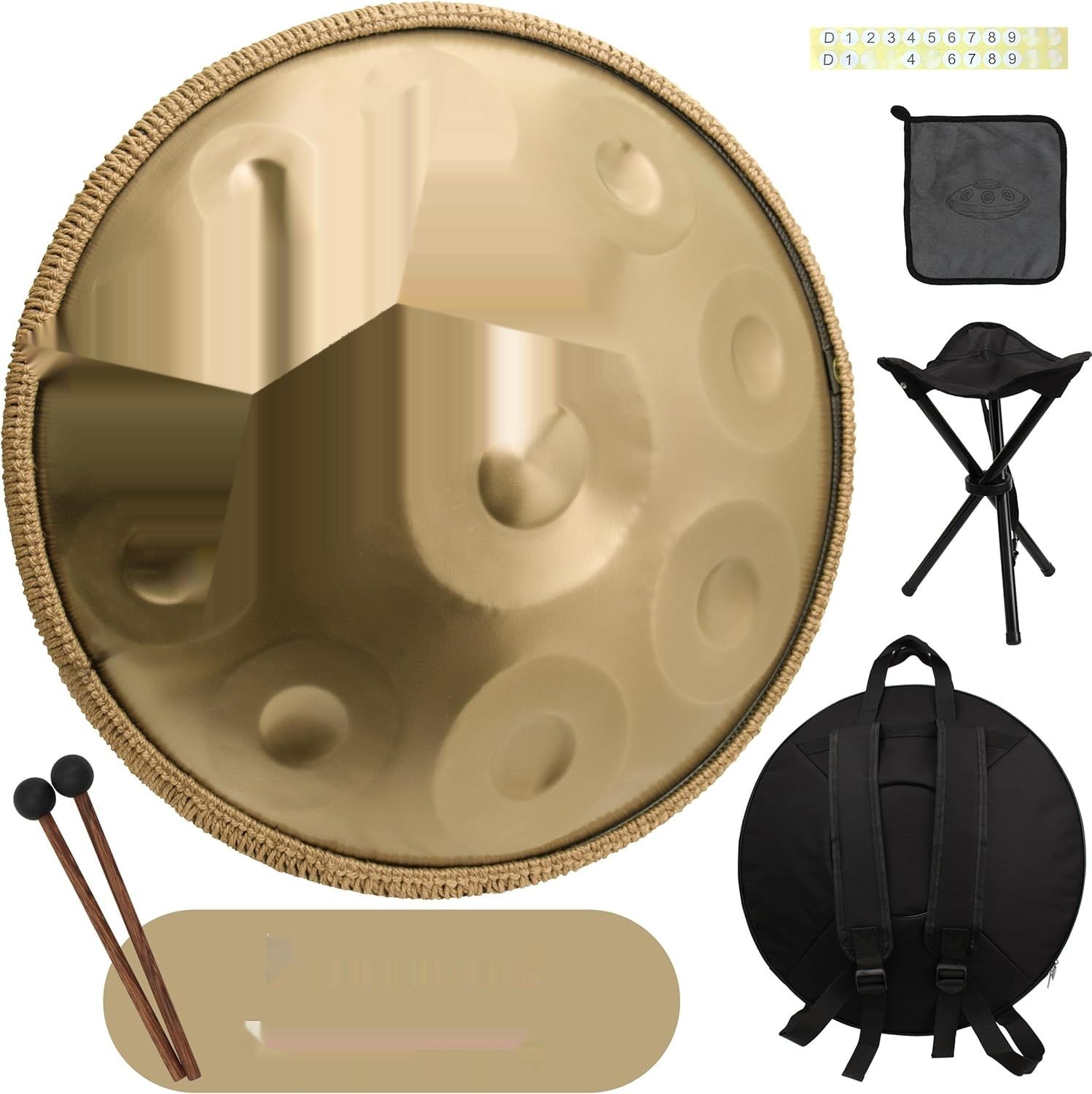 ANTETOK Gold Harmonic 440hz 22-calowy Handpan Steel Drum