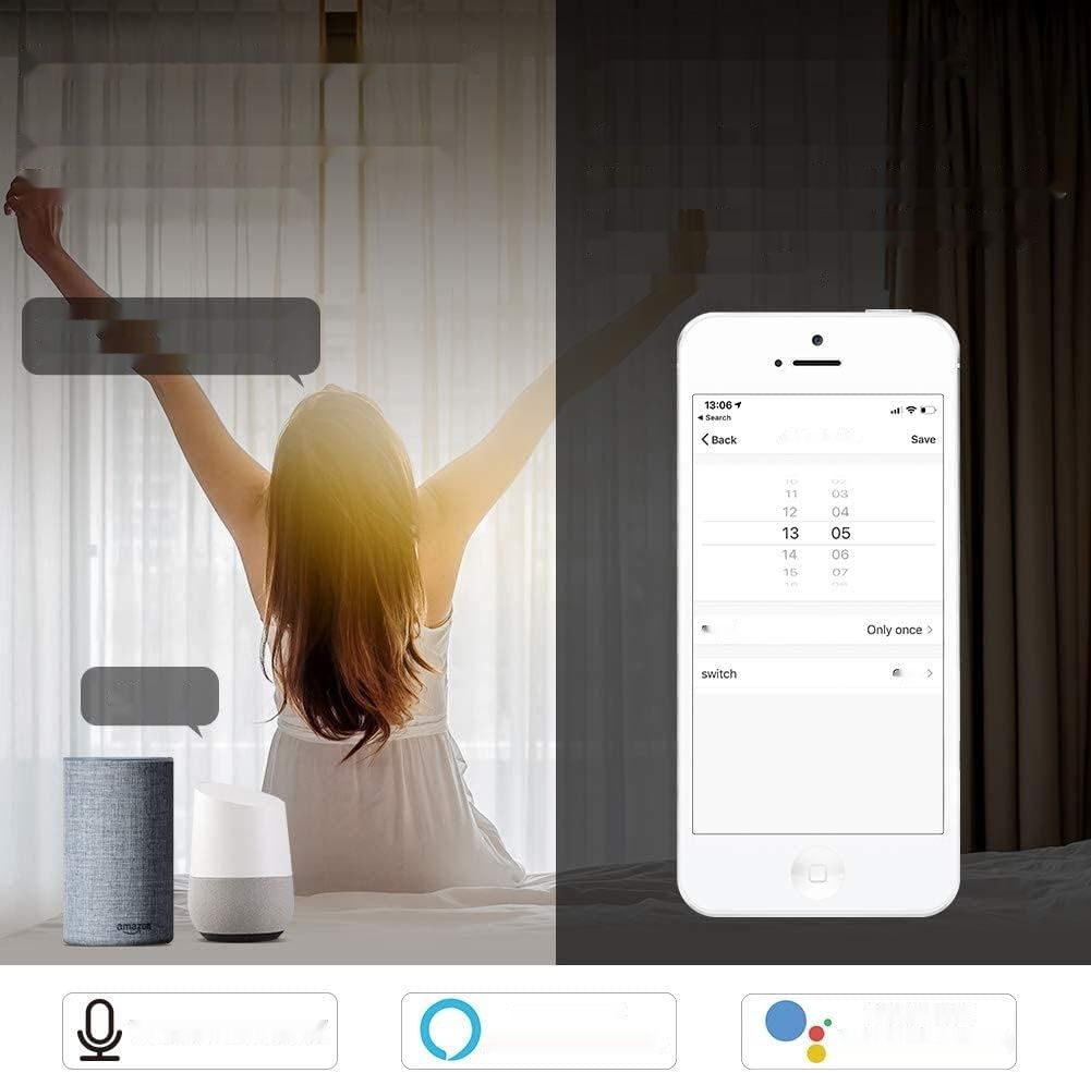 MoesGo Wlan 2,4 GHz Alexa Smart przełącznik rolety, moduł RF433, ilość: 3