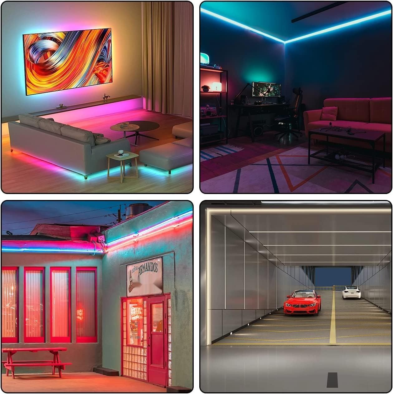 KSIBNW Neon LED Strip RGB, 20m, 230V, IP65, elastyczna wodoodporna.