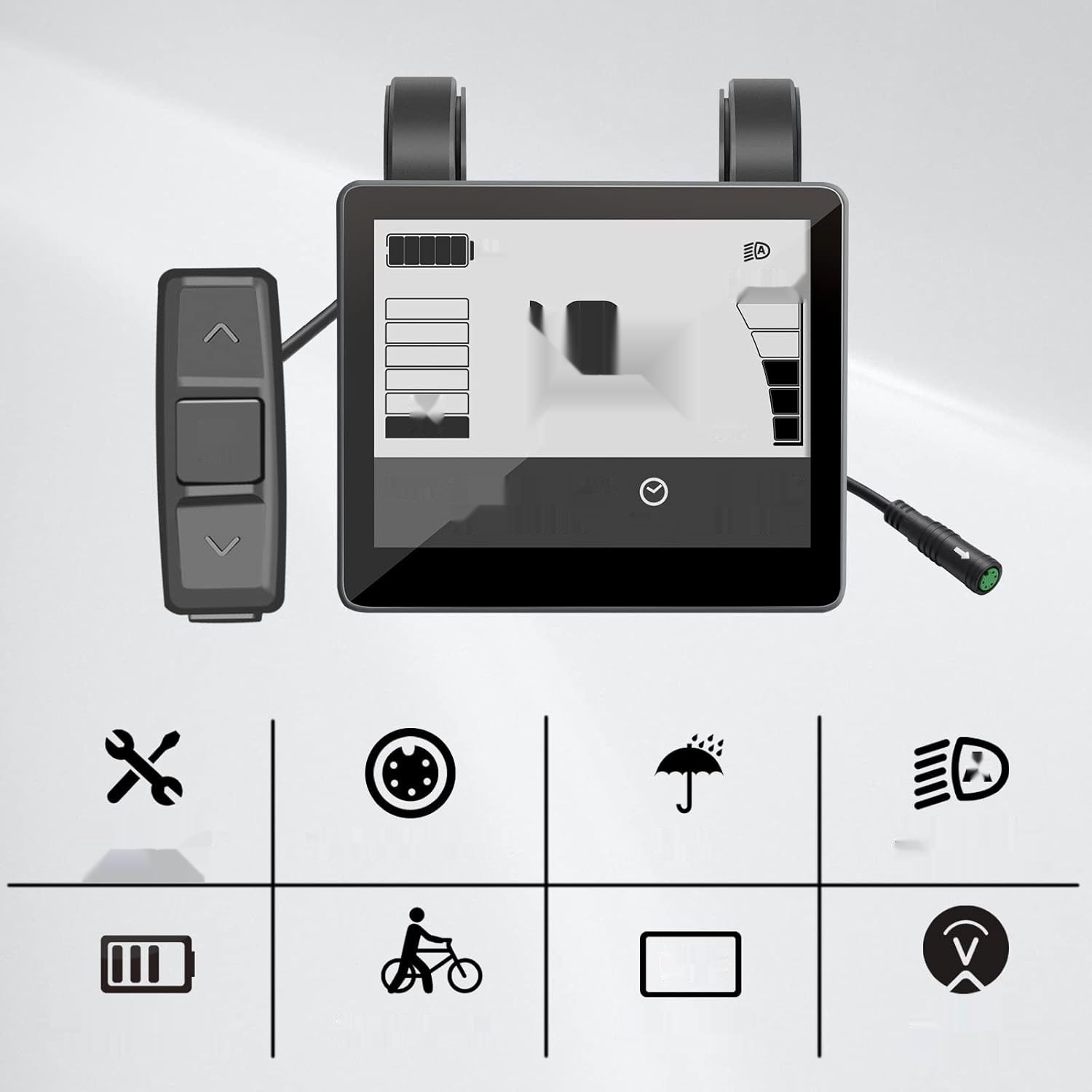 eBike Wyświetlacz Bafang BBS01B BBS02B Komputer 5-poziomowy PAS UART