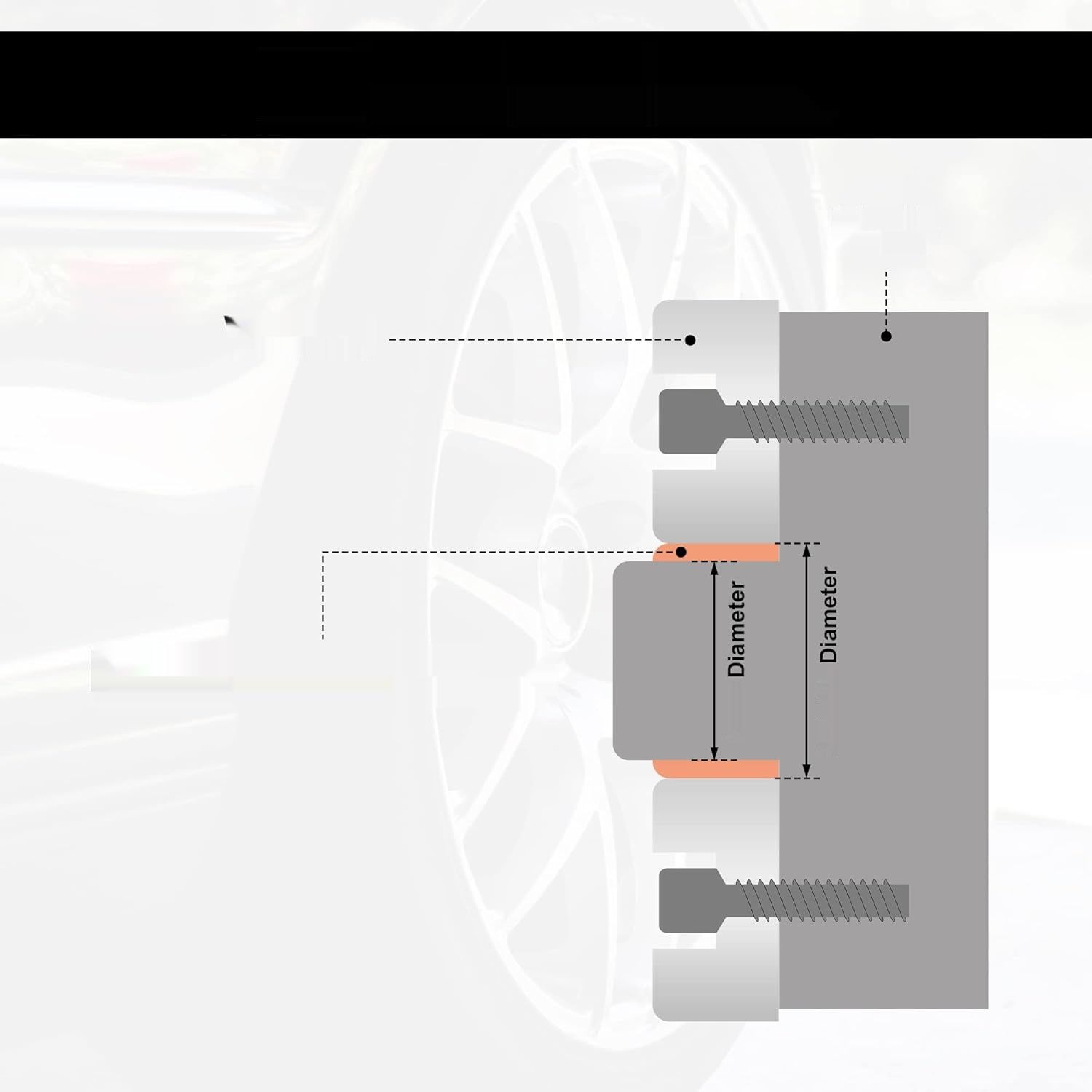 X AUTOHAUX Zestaw 4 Pierścieni Centrujących 72.6 - 65.1 mm, Srebrny Odcień