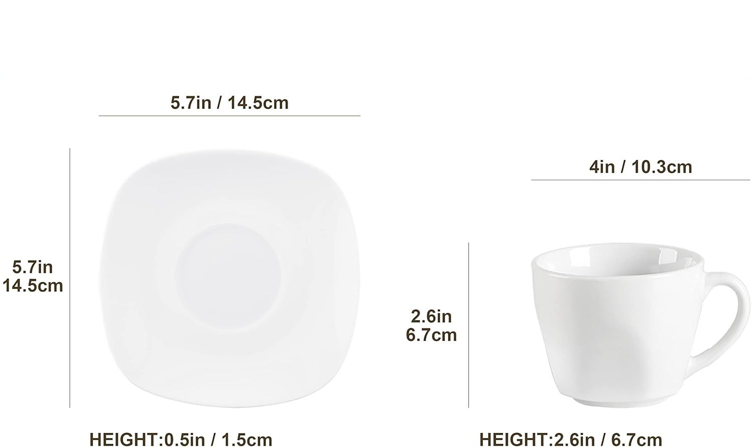 MALACASA, Seria Elisa Zestaw 12-częściowy Kremowo-biały Porcelana