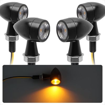 evermotor 12V Zestaw 4 E24 Mini LED Kierunkowskazów, Cynku, IP67