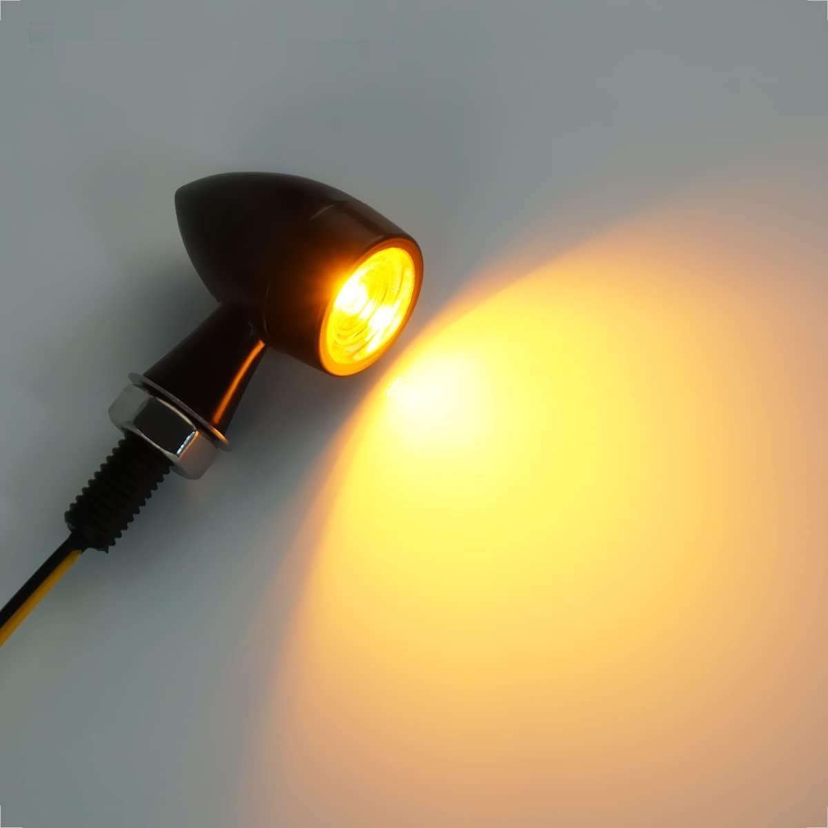 evermotor 12V Zestaw 4 E24 Mini LED Kierunkowskazów, Cynku, IP67