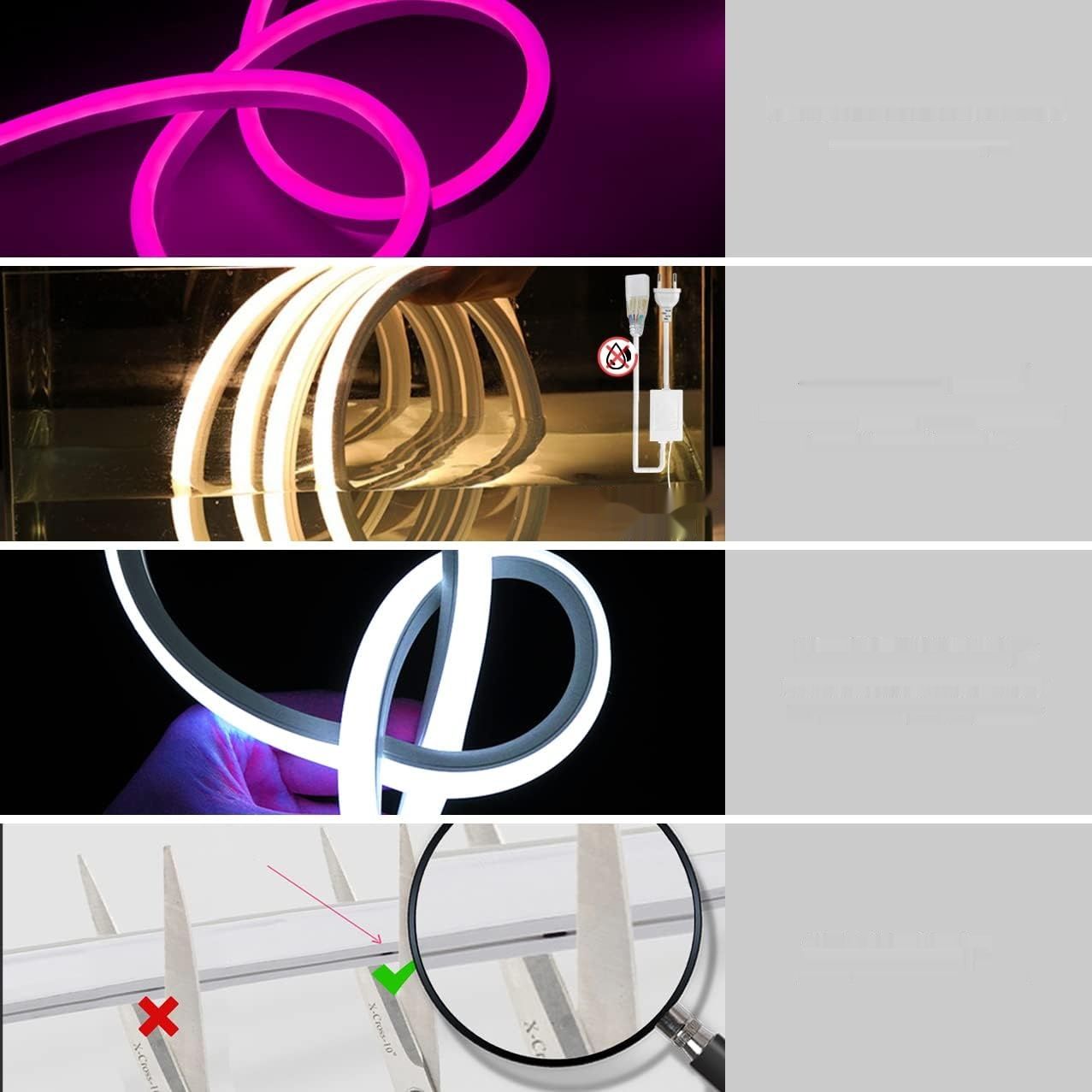 KSIBNW Neon LED Stripe RGB, 2m, IP65, zasilacz, kontroler, 230V.