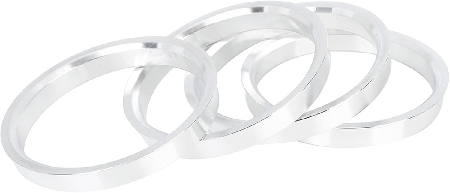 X AUTOHAUX Zestaw 4 Pierścieni Centrujących 72.6 - 65.1 mm, Srebrny Odcień