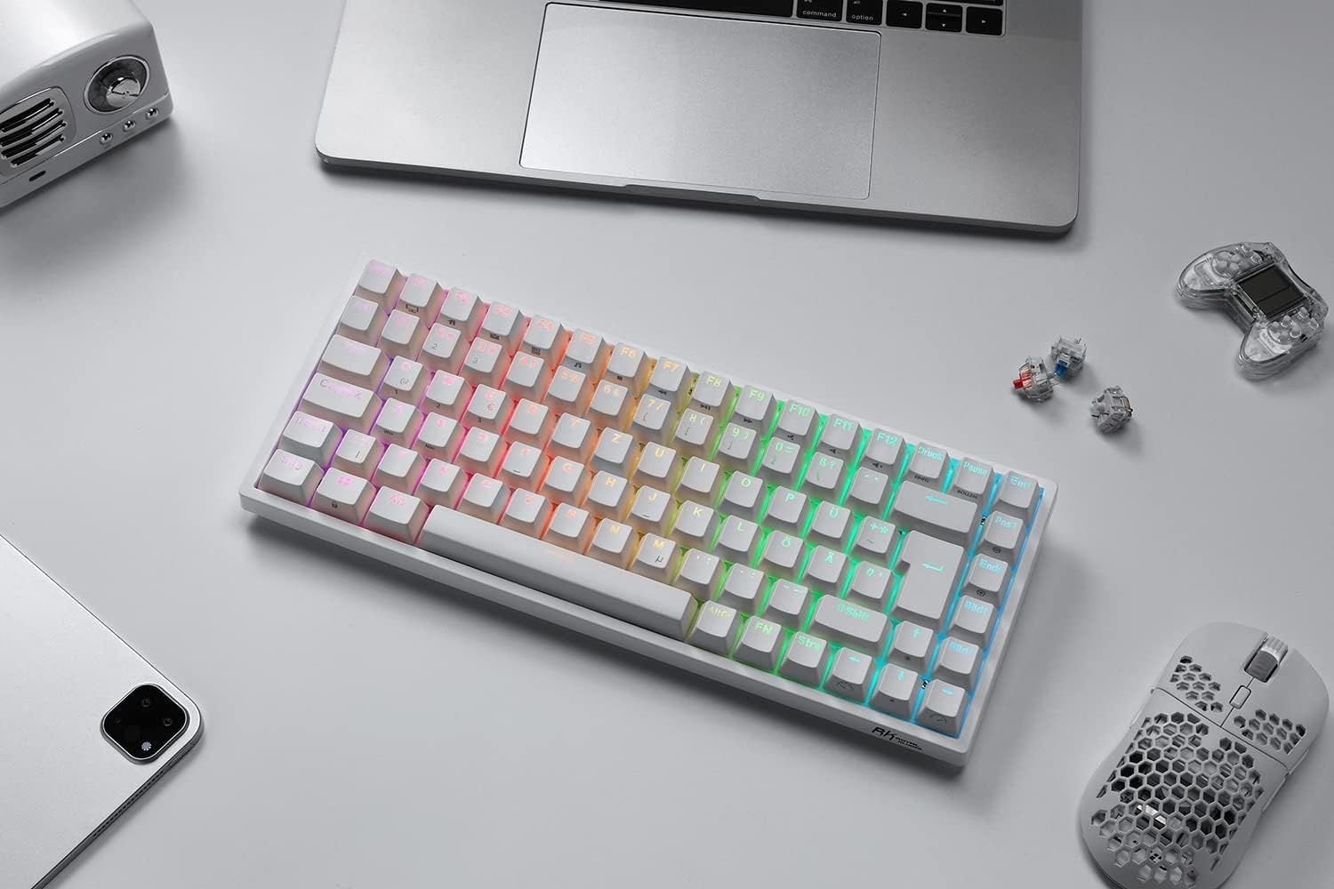 RK ROYAL KLUDGE RK84-DE 75% Klawiatura Gamingowa, Mechaniczna Bluetooth
