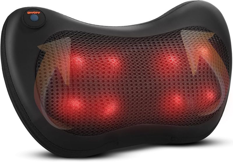 Elektryczna Poduszka Masująca Shiatsu z Podgrzewaniem, 3D Ugniatanie.