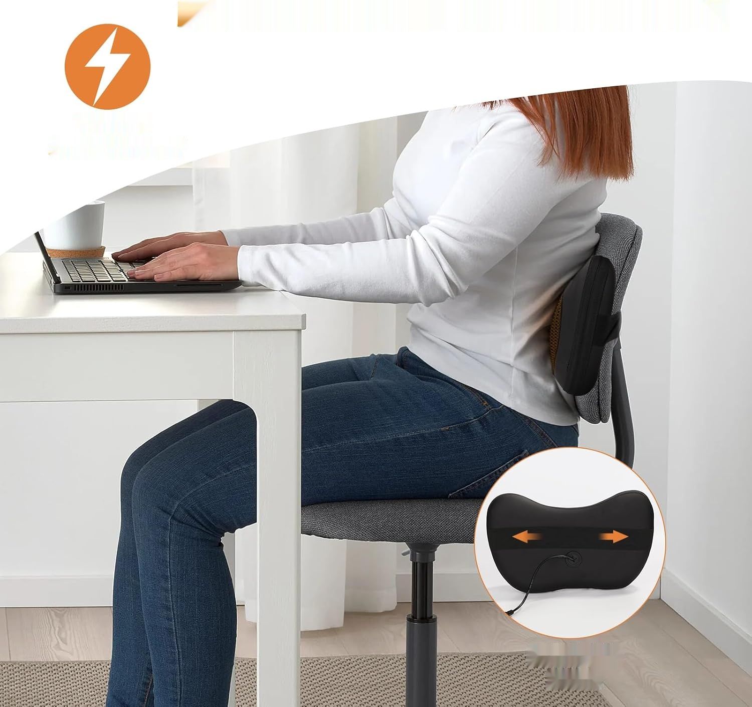 Elektryczna Poduszka Masująca Shiatsu z Podgrzewaniem, 3D Ugniatanie.