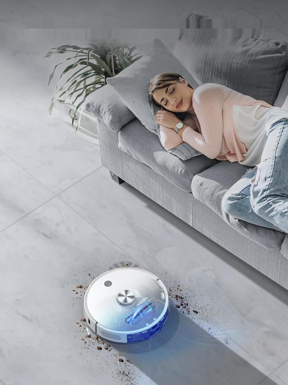HONITURE Robot sprzątający Q6 Pro 3500 Pa z nawigacją laserową.