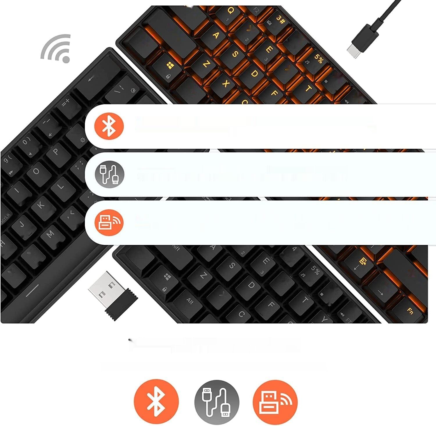 RK Royal Kludge RK61-US 2.4 GHz Klawiatura Mechaniczna, 61 Klawiszy