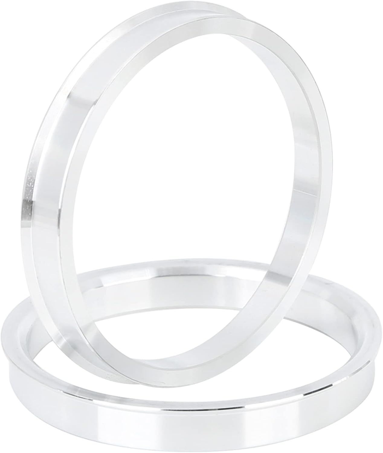 X AUTOHAUX Zestaw 4 Pierścieni Centrujących 72.6 - 65.1 mm, Srebrny Odcień