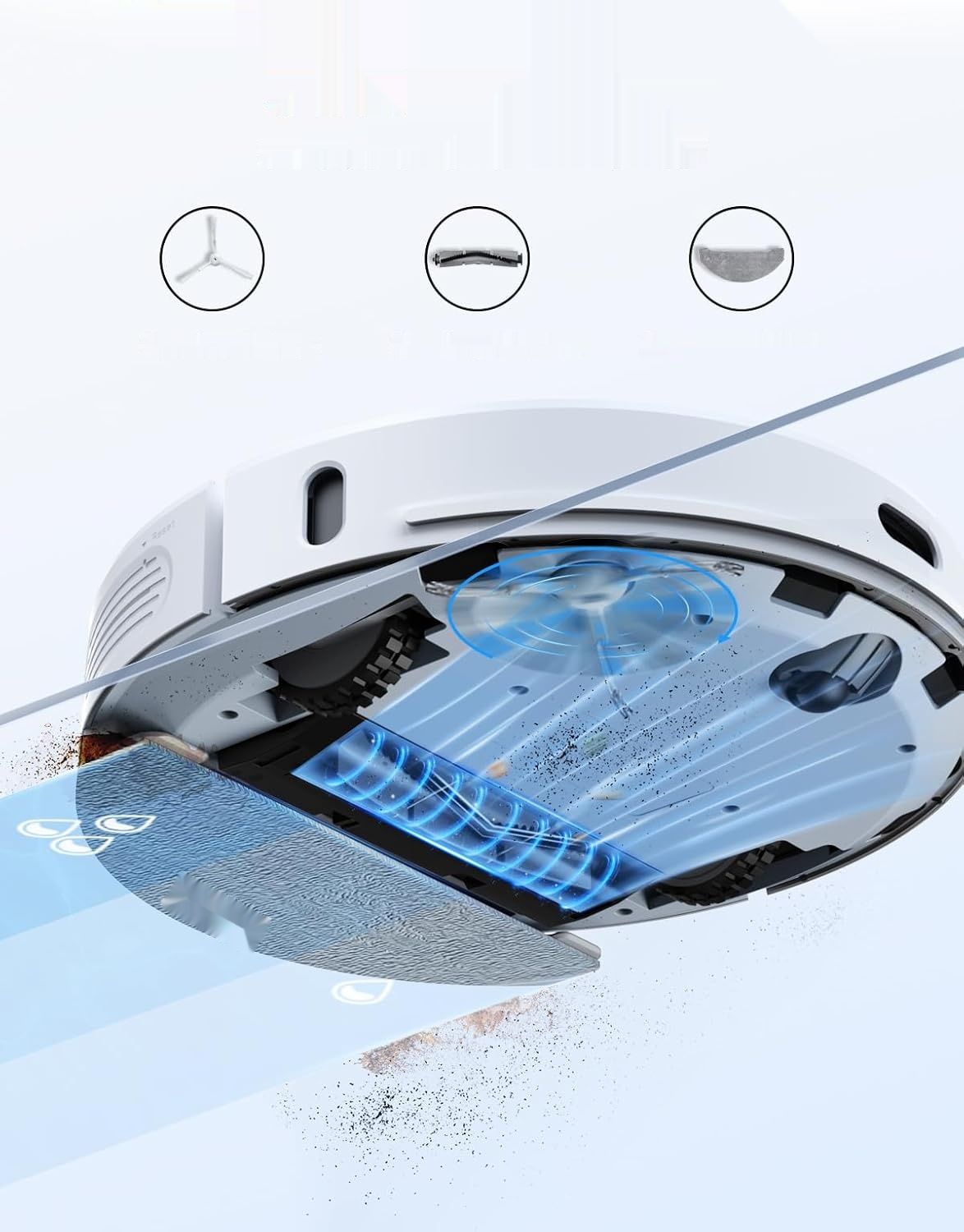 HONITURE Robot sprzątający Q6 Pro 3500 Pa z nawigacją laserową.
