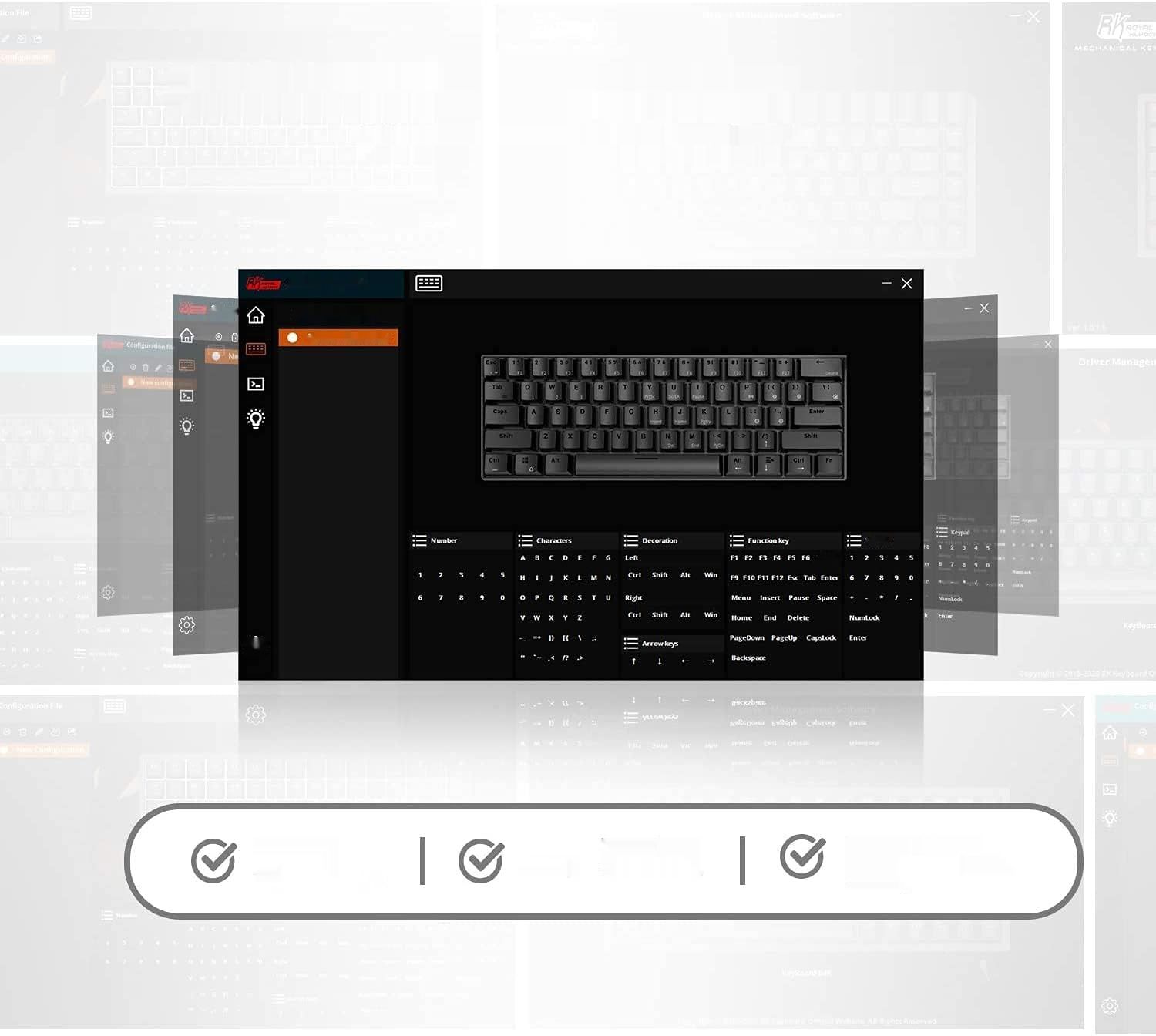 RK Royal Kludge RK61-US 2.4 GHz Klawiatura Mechaniczna, 61 Klawiszy