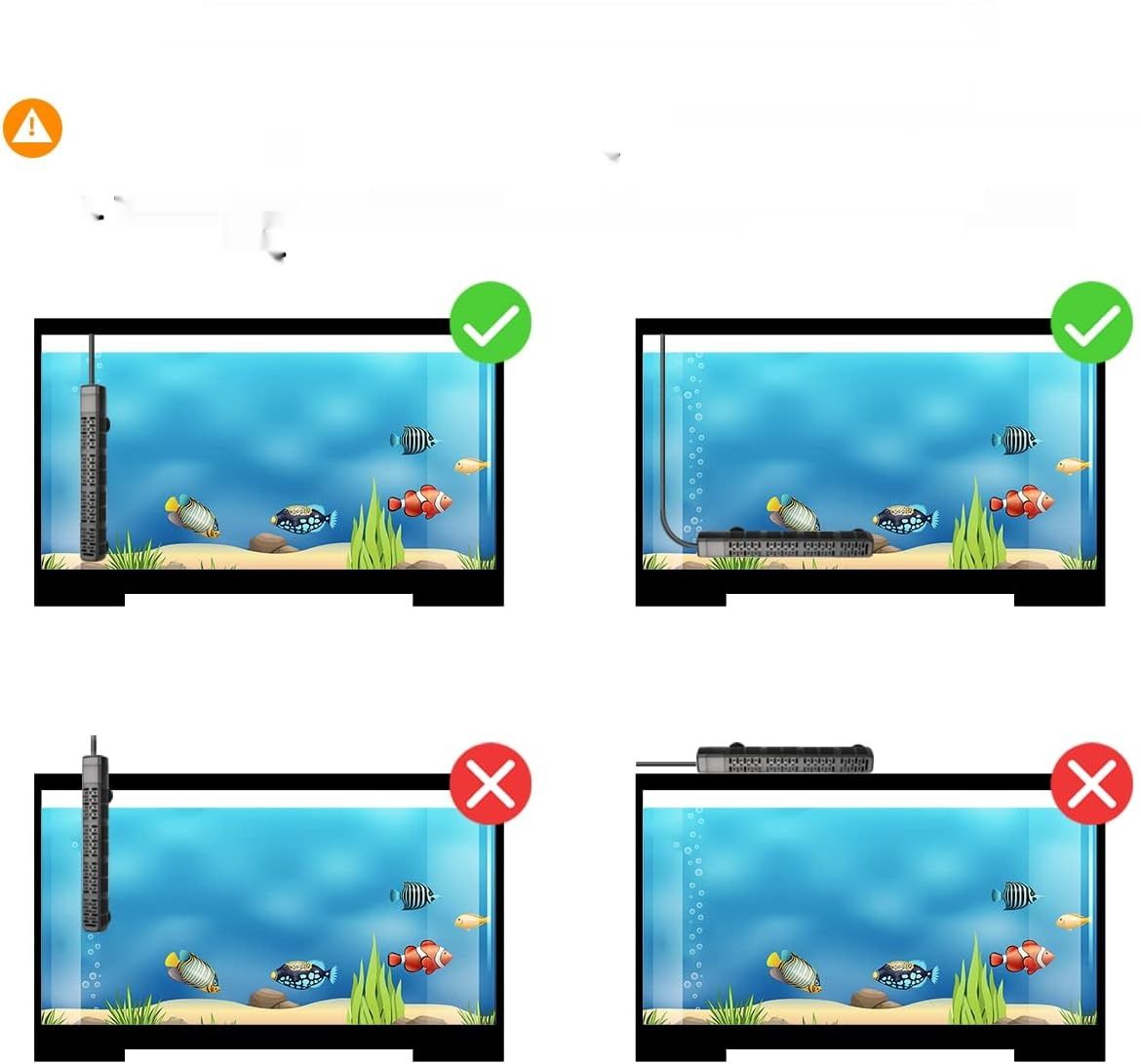 HiTauing Aquarium Heater 50W, 100W, 300W, 500W, ochrona przed przegrzaniem.