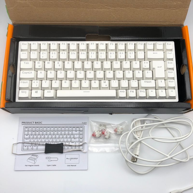 RK ROYAL KLUDGE RK84-DE 75% Klawiatura Gamingowa, Mechaniczna Bluetooth