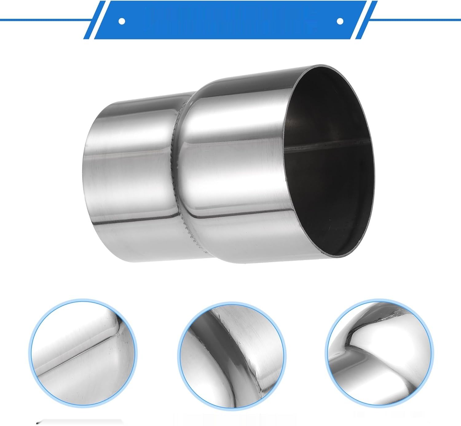 ABSOPRO Adapter do rury wydechowej, złączka redukcyjna 2,78&quot;-3&quot; śred. wewn.