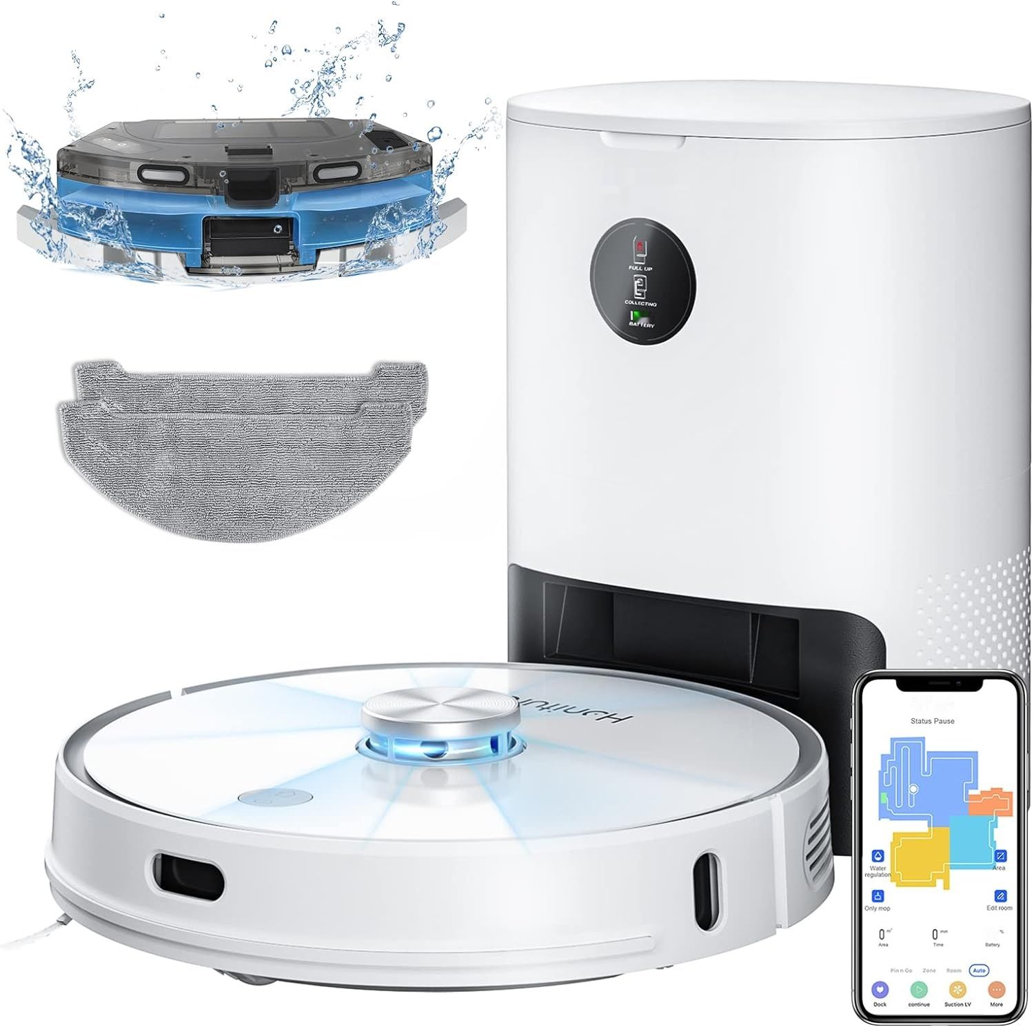 HONITURE Robot sprzątający Q6 Pro 3500 Pa z nawigacją laserową.