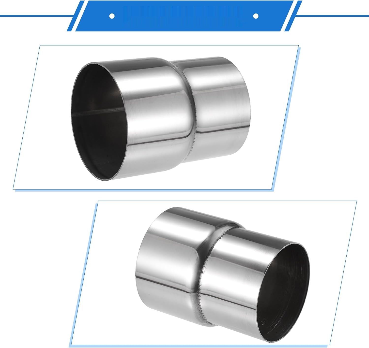 ABSOPRO Adapter do rury wydechowej, złączka redukcyjna 2,78&quot;-3&quot; śred. wewn.