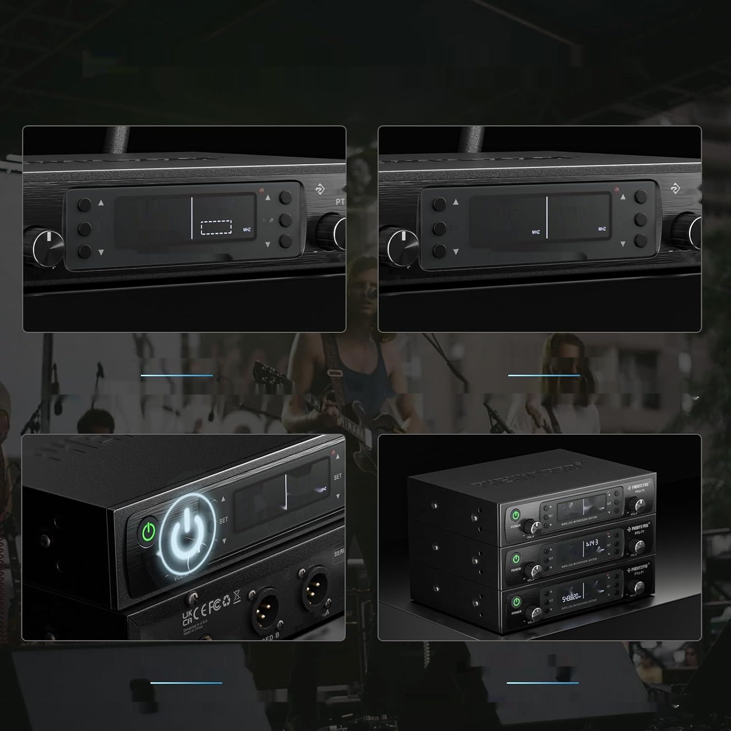Phenyx Pro PTU-71-1H1B: system bezprzewodowych mikrofonów, 2x100 kanałów UHF.