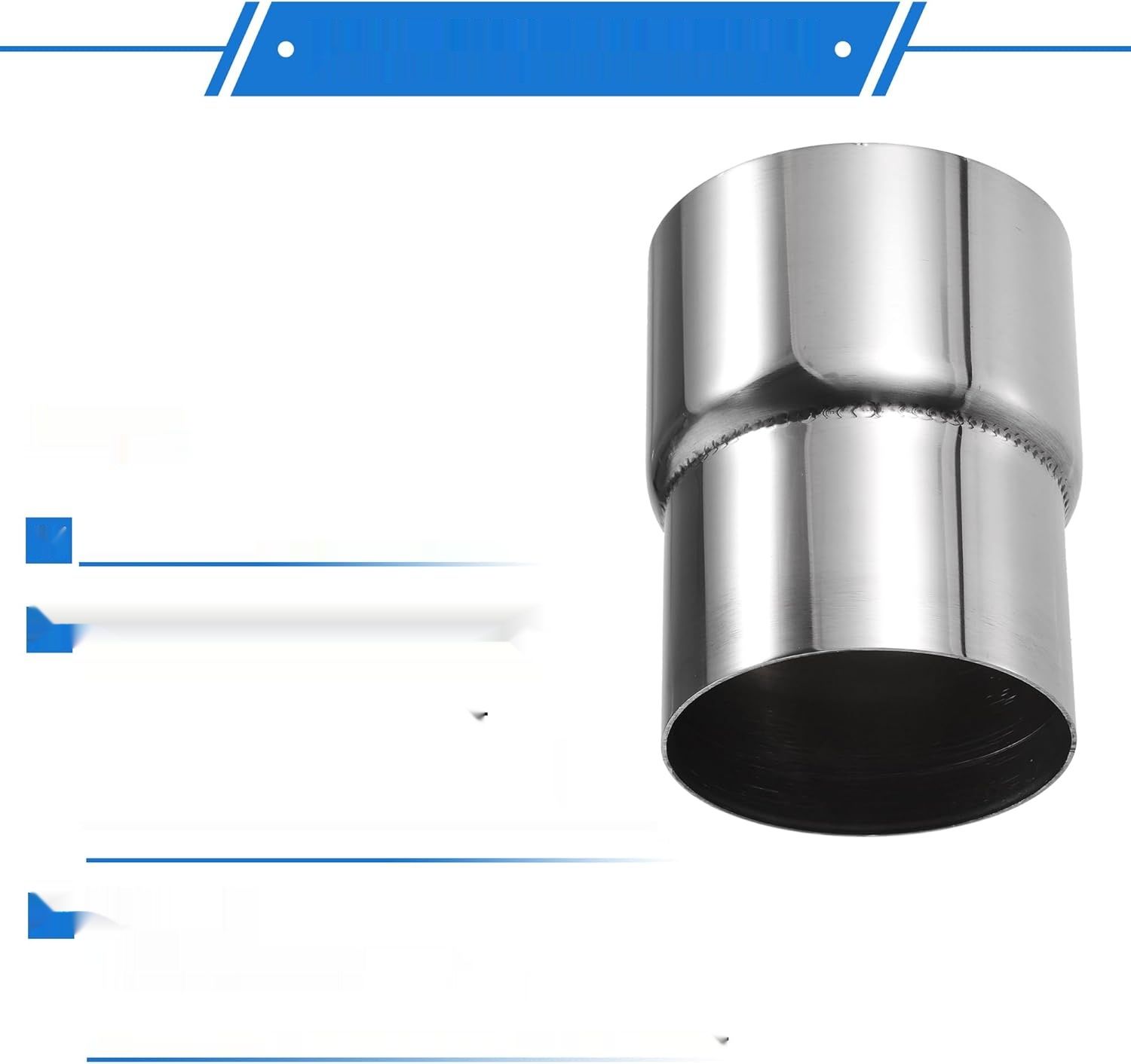 ABSOPRO Adapter do rury wydechowej, złączka redukcyjna 2,78&quot;-3&quot; śred. wewn.