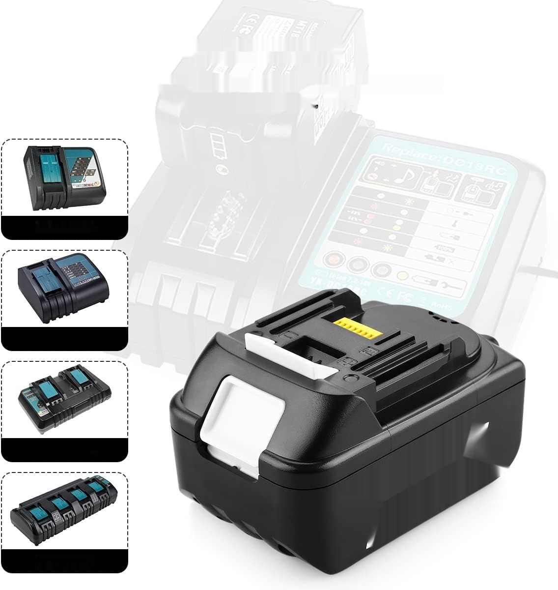 Zamiennik baterii Energup 5.5Ah 18V BL1860B dla Makita [Zestaw 2 sztuki]