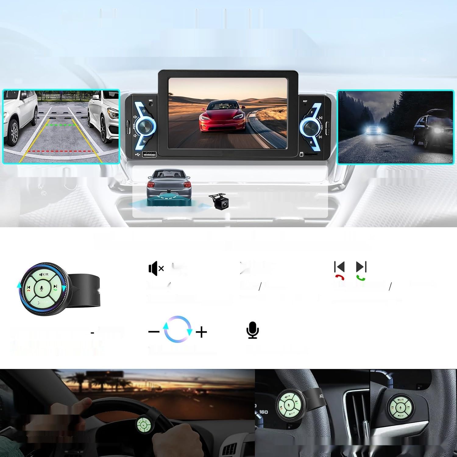 ATOTO F7WE F7G1A5WE 5-calowy radioodtwarzacz 1DIN CarPlay, Android Car.