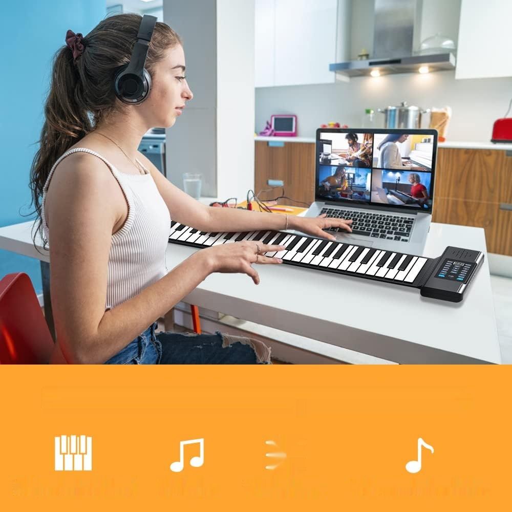 OYAYO Roll Piano 88 klawiszy Składana Klawiatura Pianina Obsługuje MIDI
