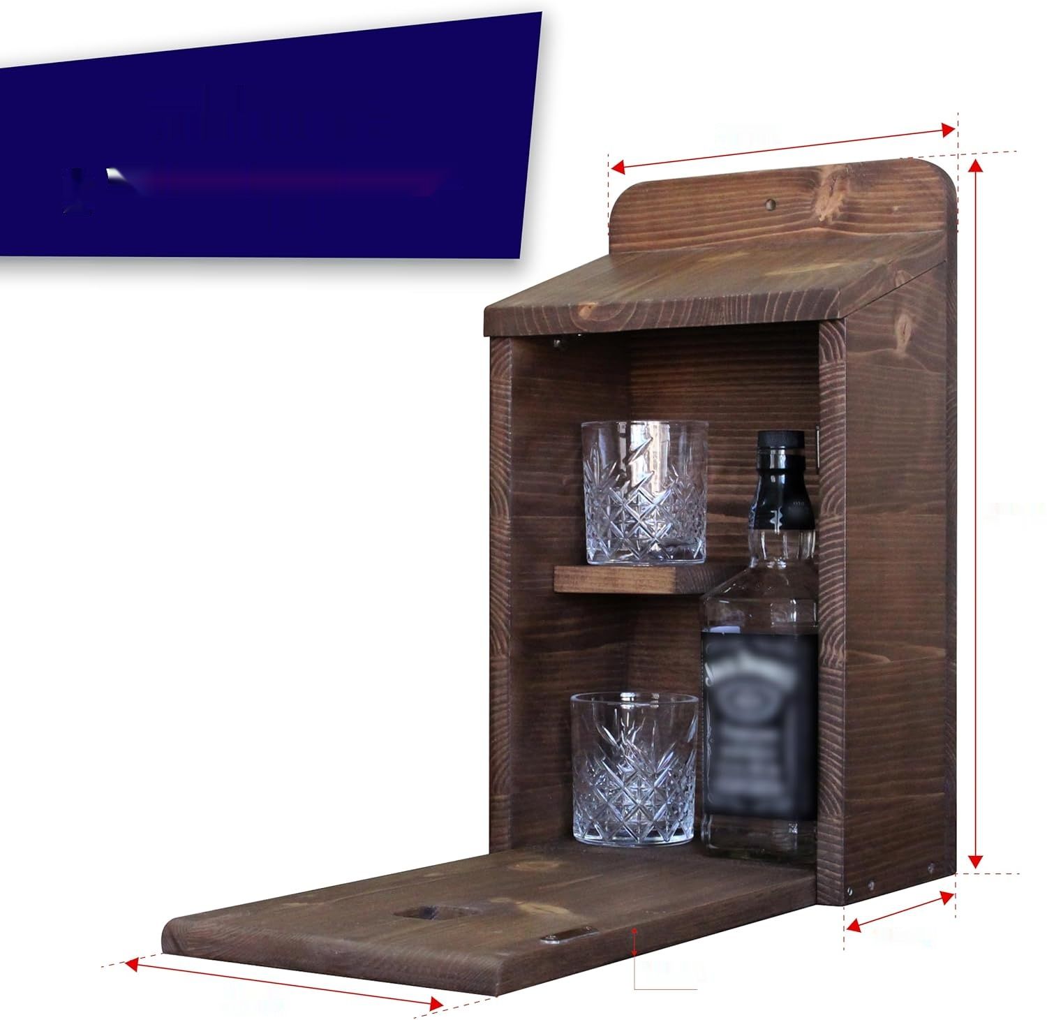 Domek dla ptaków premium + 2 szklanki whisky, prezent dla mężczyzn