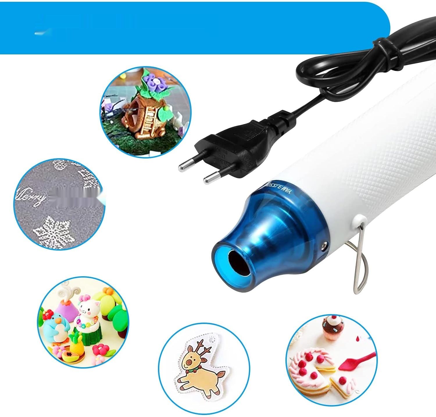 DIFCUL Pistolet na gorące powietrze, 220 V Mini Opalarka, 300 W Zestaw