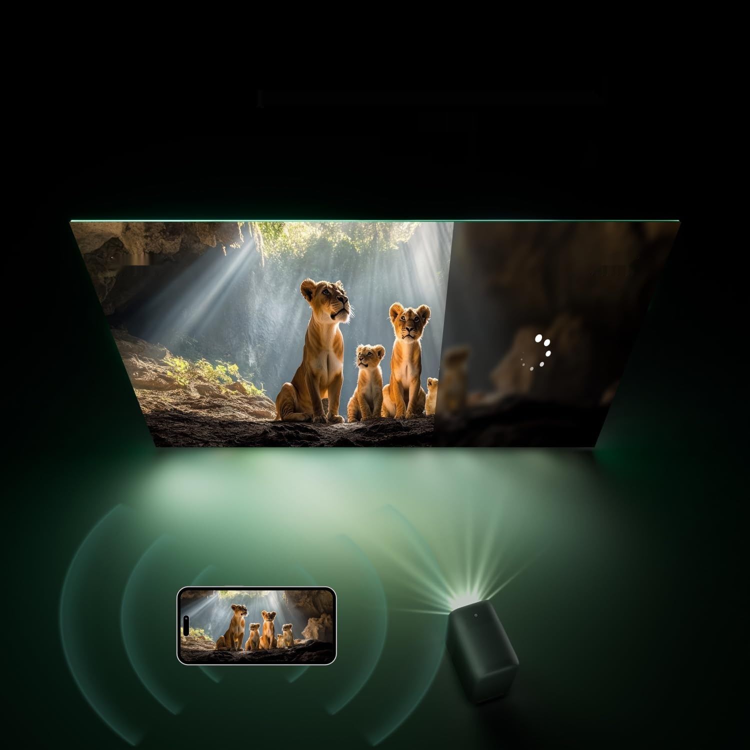 Projektor Xming Page One Film 1080P, WiFi6, Bluetooth, licencja Netflix