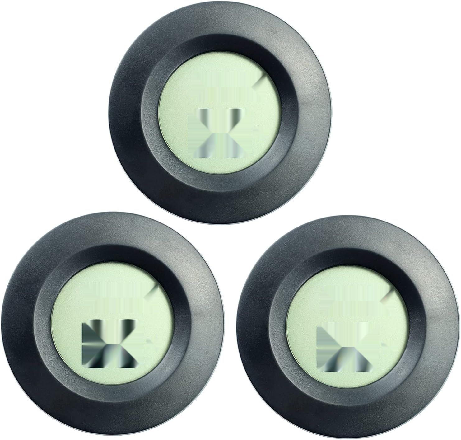 DIFCUL 3x Mini LCD Termometr do Humiadorów Inkubatorów (3 szt.) Czarny