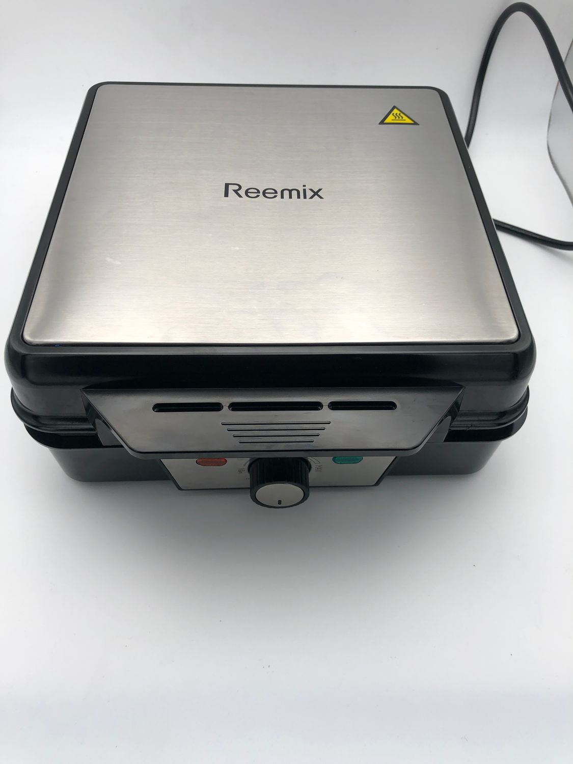 Reemix Gofrownica 1200 W, Nieprzywierająca, Regulacja, Srebrny/Czarny
