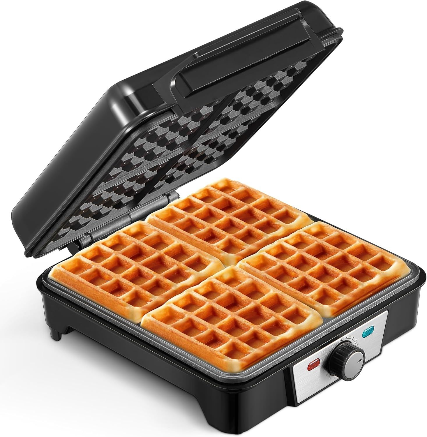 Reemix Gofrownica 1200 W, Nieprzywierająca, Regulacja, Srebrny/Czarny