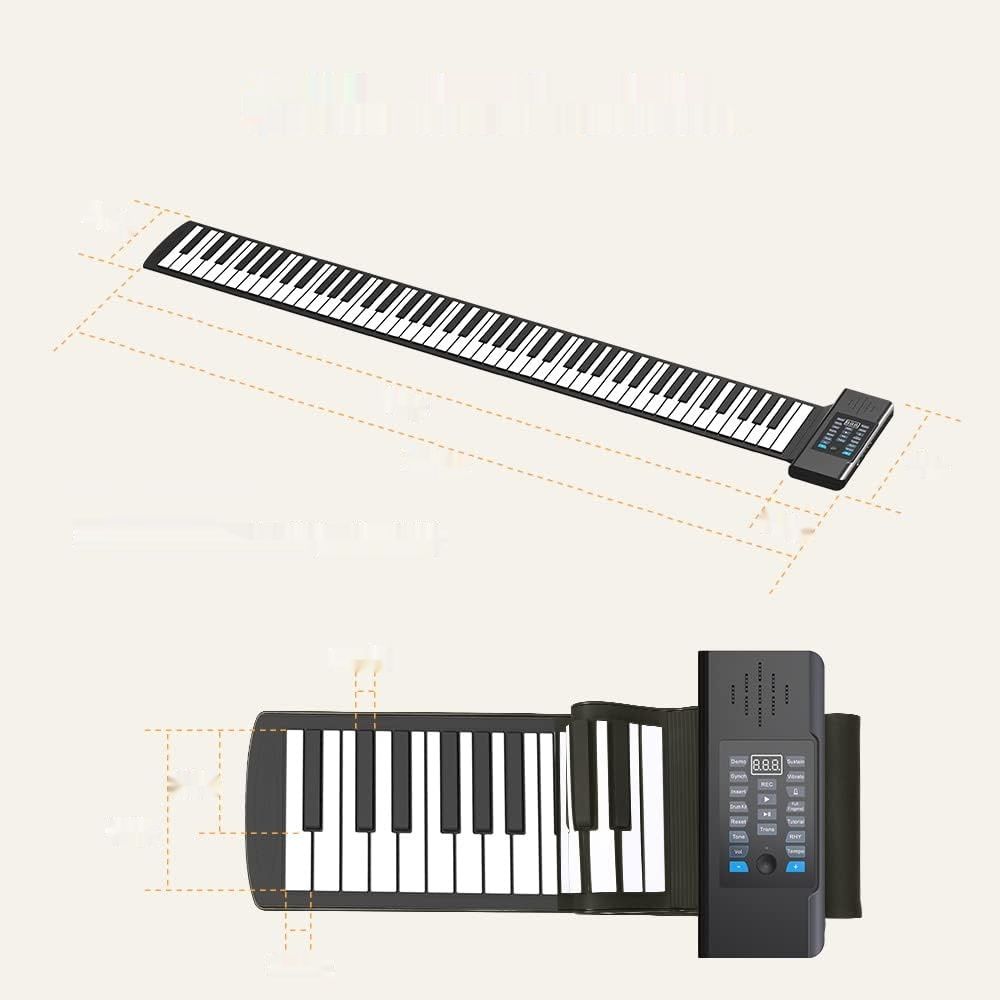 OYAYO Roll Piano 88 klawiszy Składana Klawiatura Pianina Obsługuje MIDI