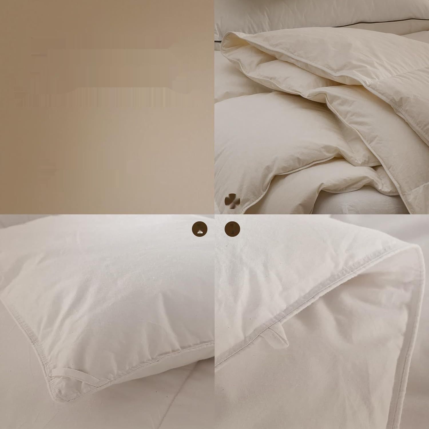 BPC Medium Down Kołdra 135x200cm, Bawełna, Puch, Oeko-Tex, RDS, Kość Słoniowa