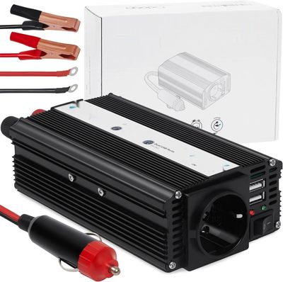 Przetwornica Odoga 12V/230V 500W z USB 4,2A do różnych urządzeń.