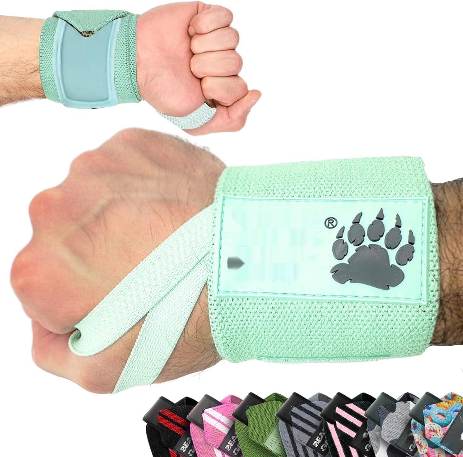 BEAR GRIP - Opaski na nadgarstki do podnoszenia ciężarów