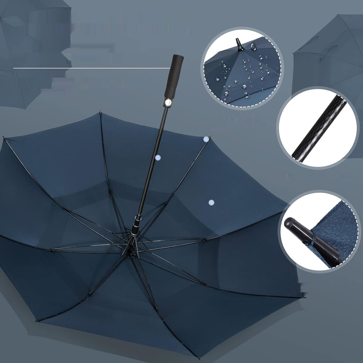 ZOMAKE Duży Wiatroodporny Parasol , Automatyczny