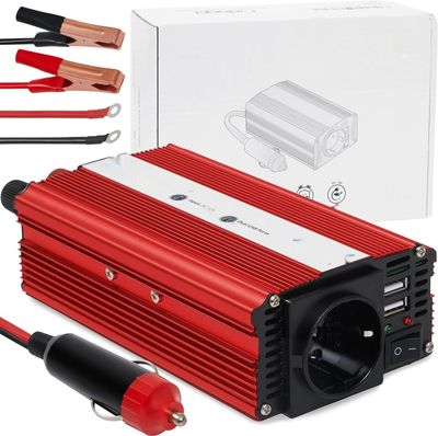 Odoga Inwerter 12 V na 230 V - 500 W, Podwójny USB 4.2 A, Gniazdo Samochodowe